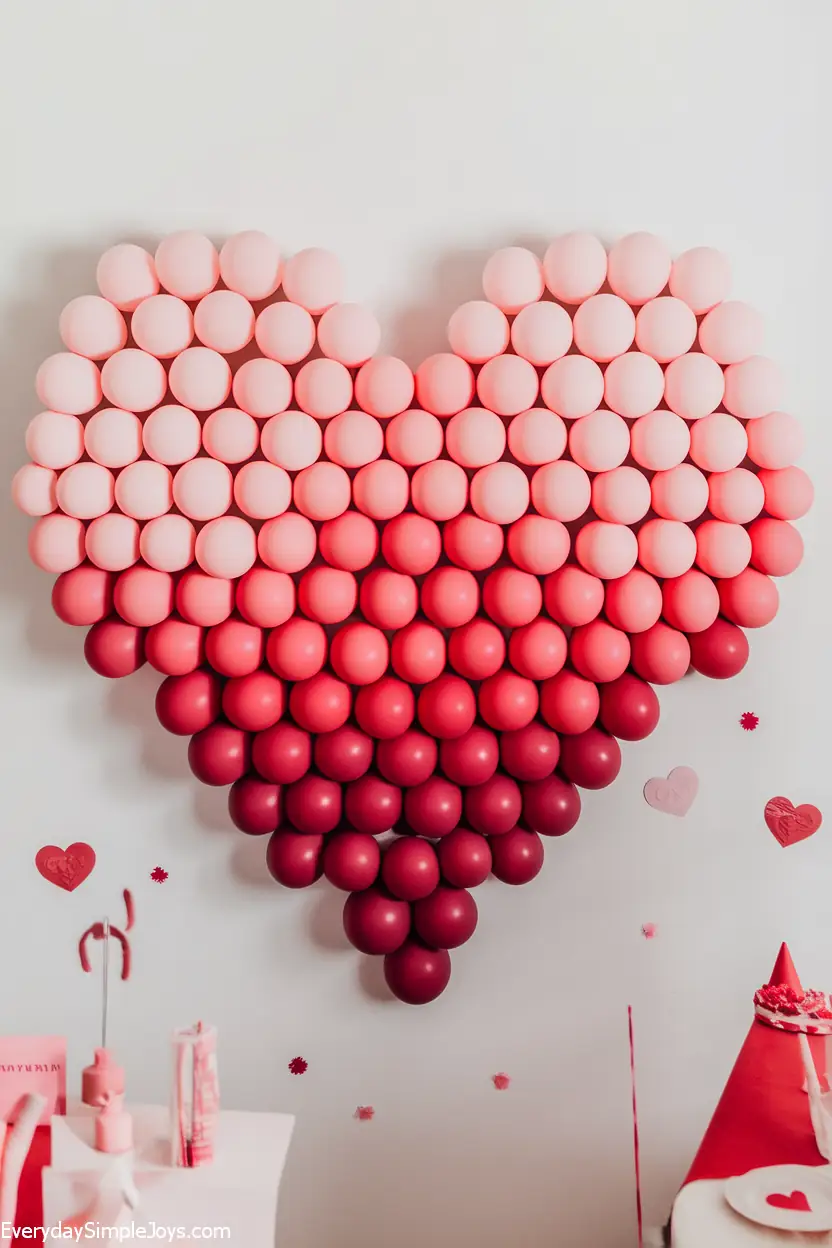 Ombre Balloon Heart Wall Art