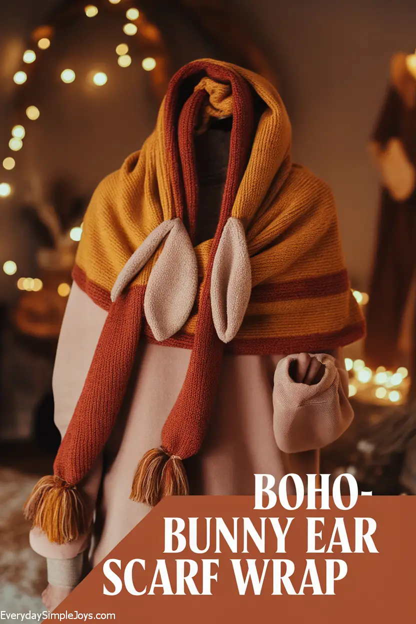 Boho-Chic Bunny Ear Scarf Wrap