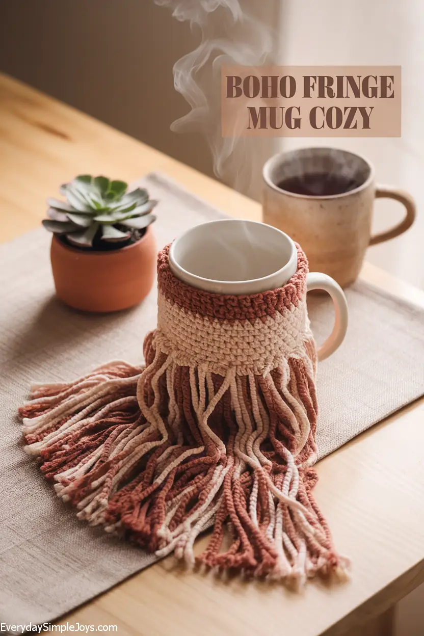 Boho Fringe Mug Cozy