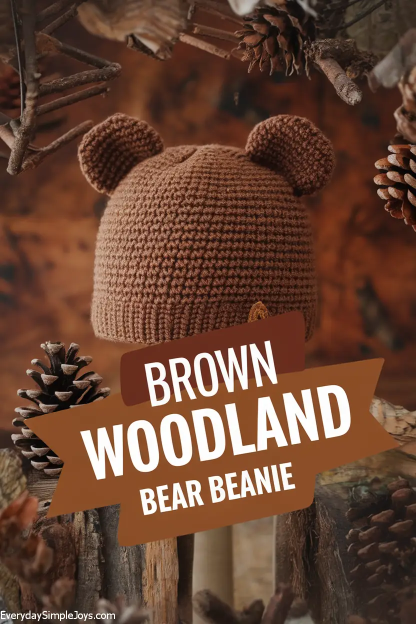 Brown Woodland Bear Beanie