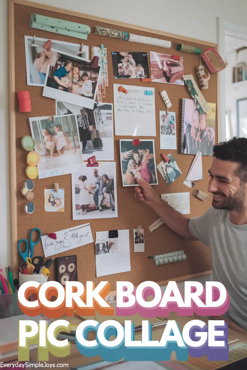 Cork Board Photo Collage