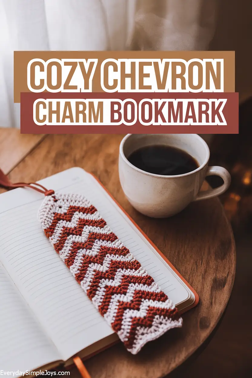 Cozy Chevron Charm Bookmark