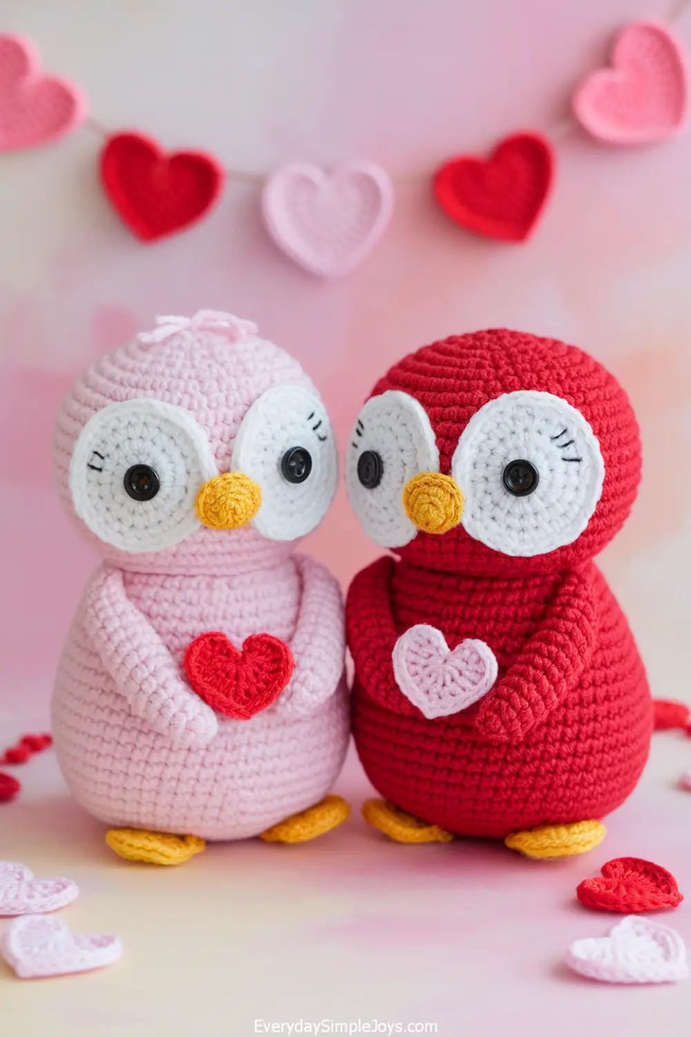 Materials Needed for Your Crochet Valentine Penguin Project