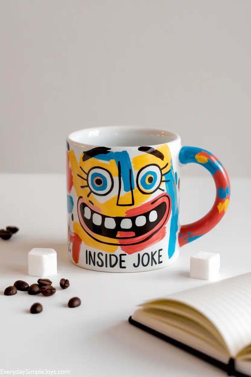 Custom Hand-Painted Mug with Inside Joke