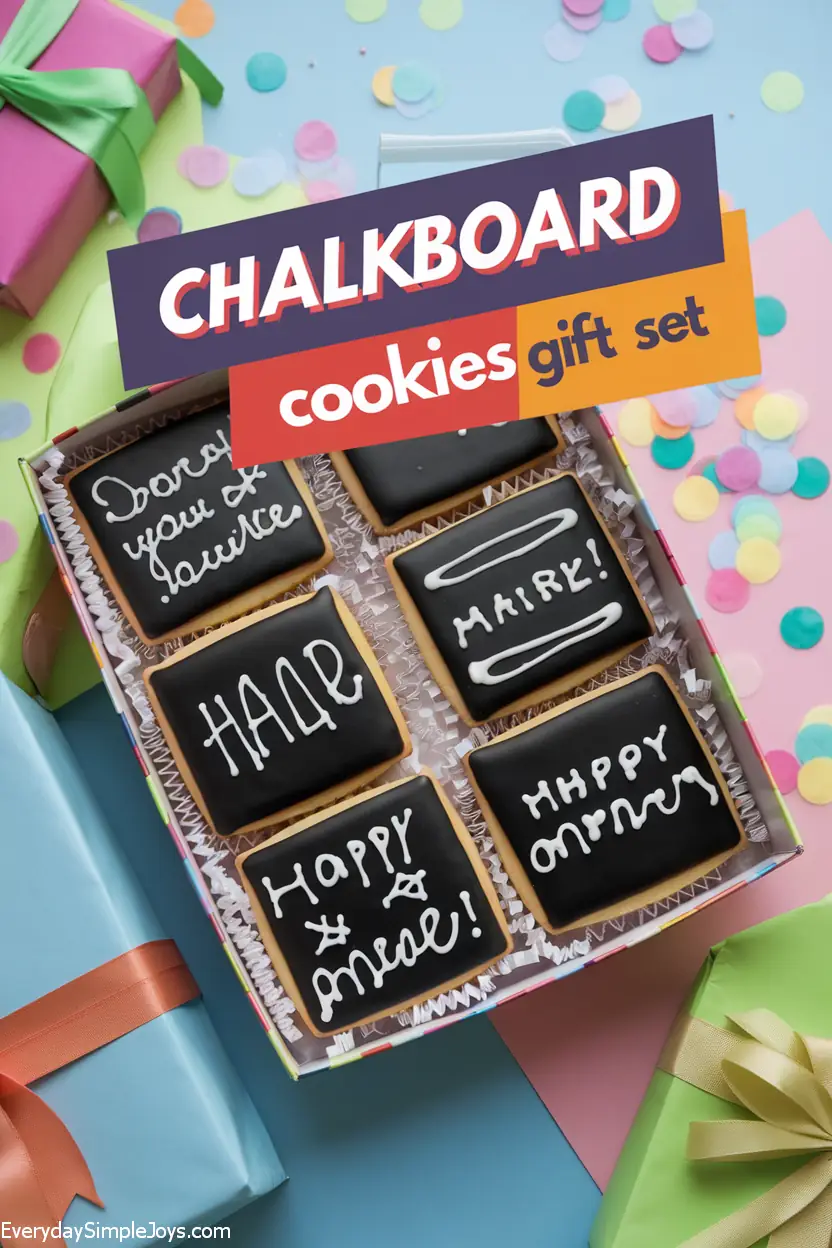 DIY Edible Chalkboard Cookies Gift Set