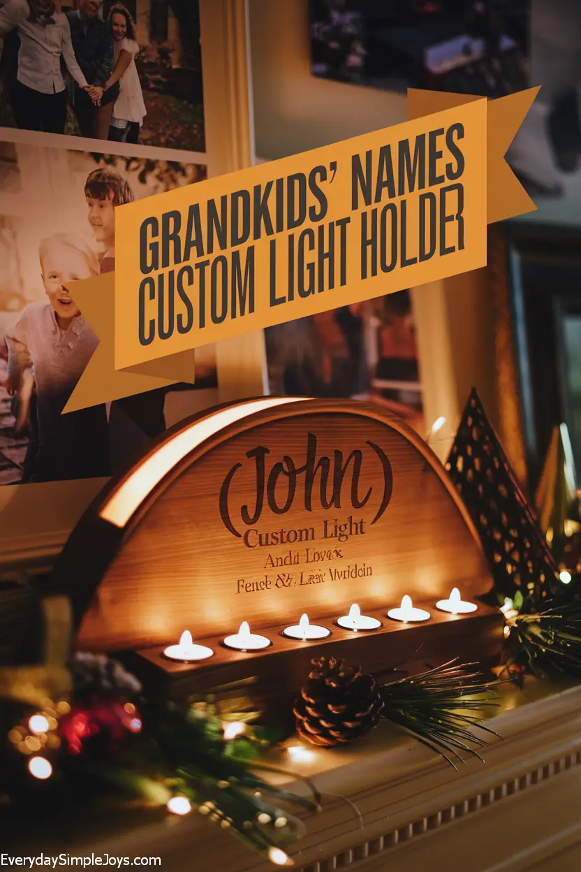 Grandkids’ Names Custom Light Candle Holder