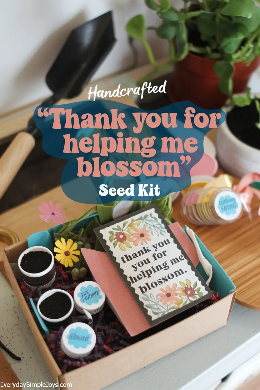 Handcrafted “Thank You for Helping Me Blossom” Seed Kit