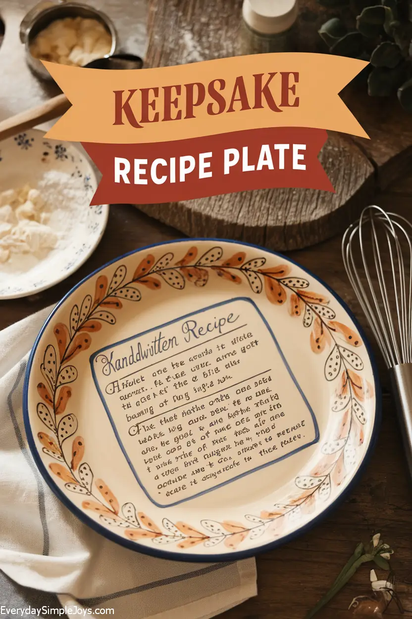 Handpainted Keepsake Recipe Plate