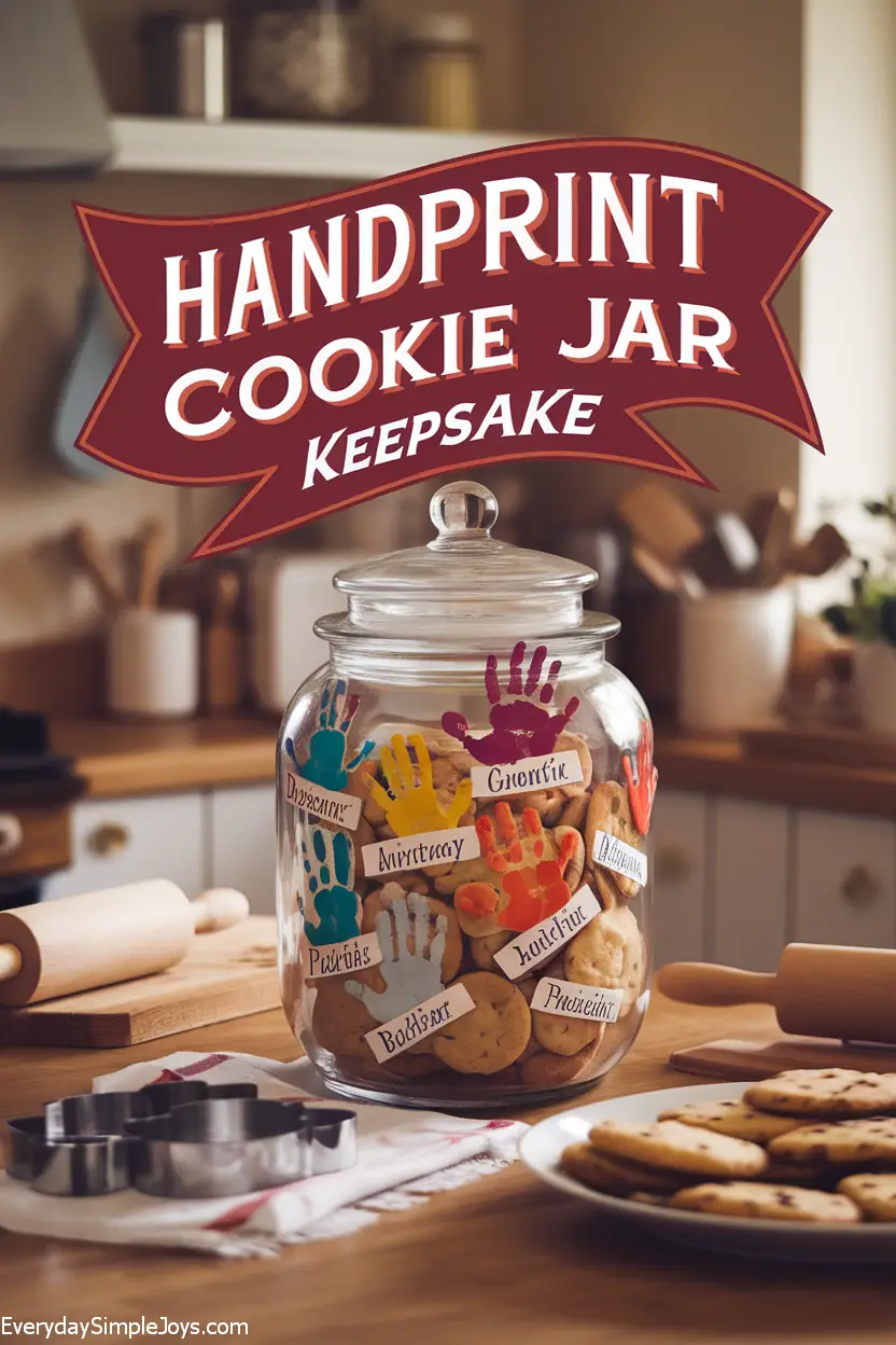 Handprint Cookie Jar Keepsake