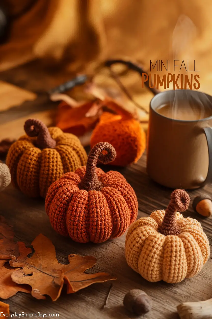 Mini Amigurumi Fall Pumpkins