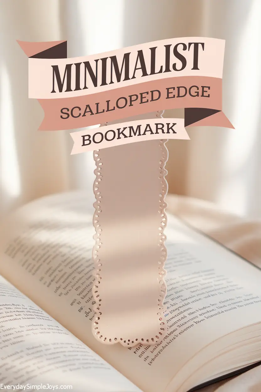 Minimalist Scalloped Edge Bookmark