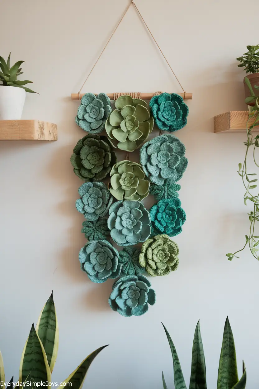 Nature-Inspired Succulent Wall Hanging