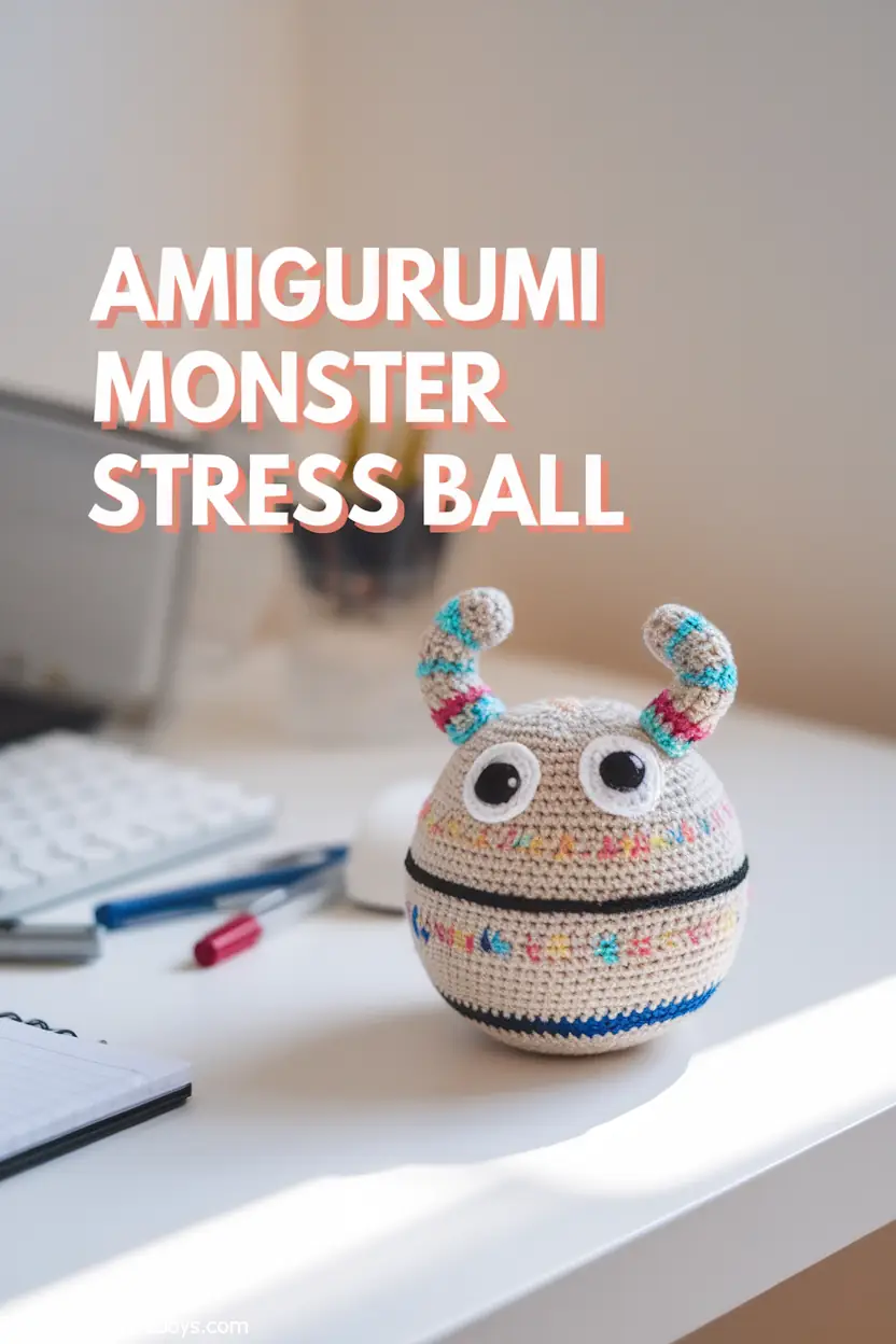 No-Sew Amigurumi Monster Stress Ball