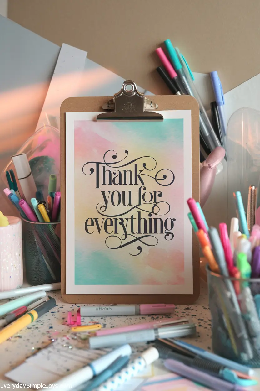 Personalized Clipboard Art with Inspirational Quote