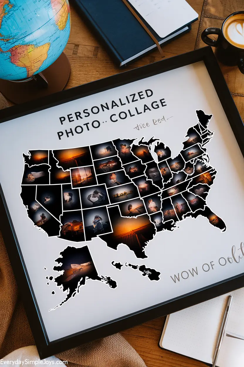 Personalized Photo Map Collage