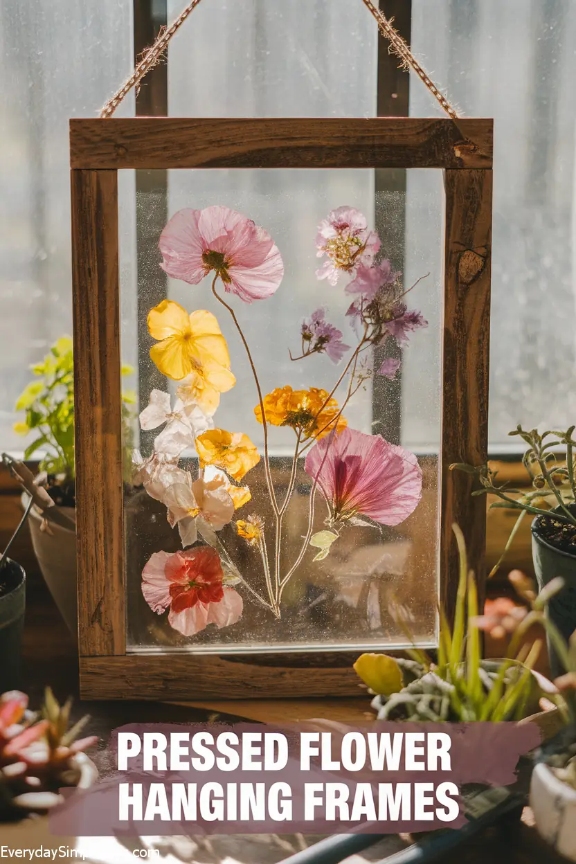 Pressed Flower Hanging Glass Frames