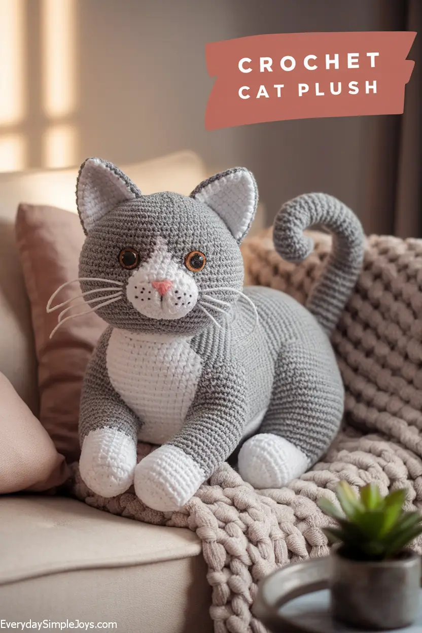 Realistic Crochet Cat Plush