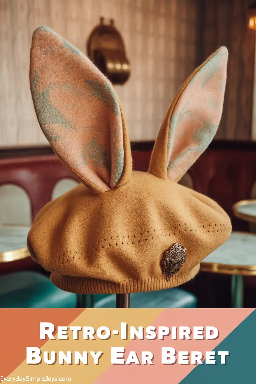 Retro-Inspired Bunny Ear Beret