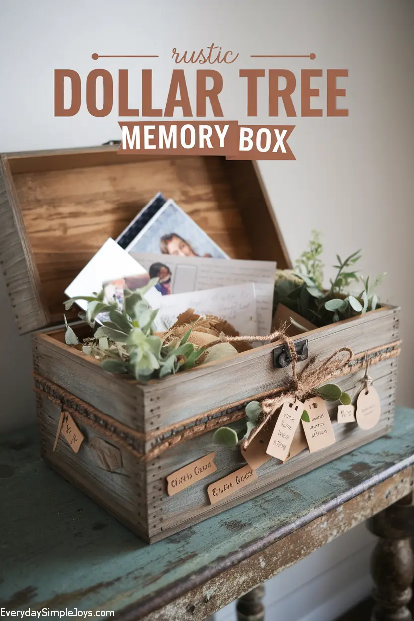 Rustic Dollar Tree Memory Box