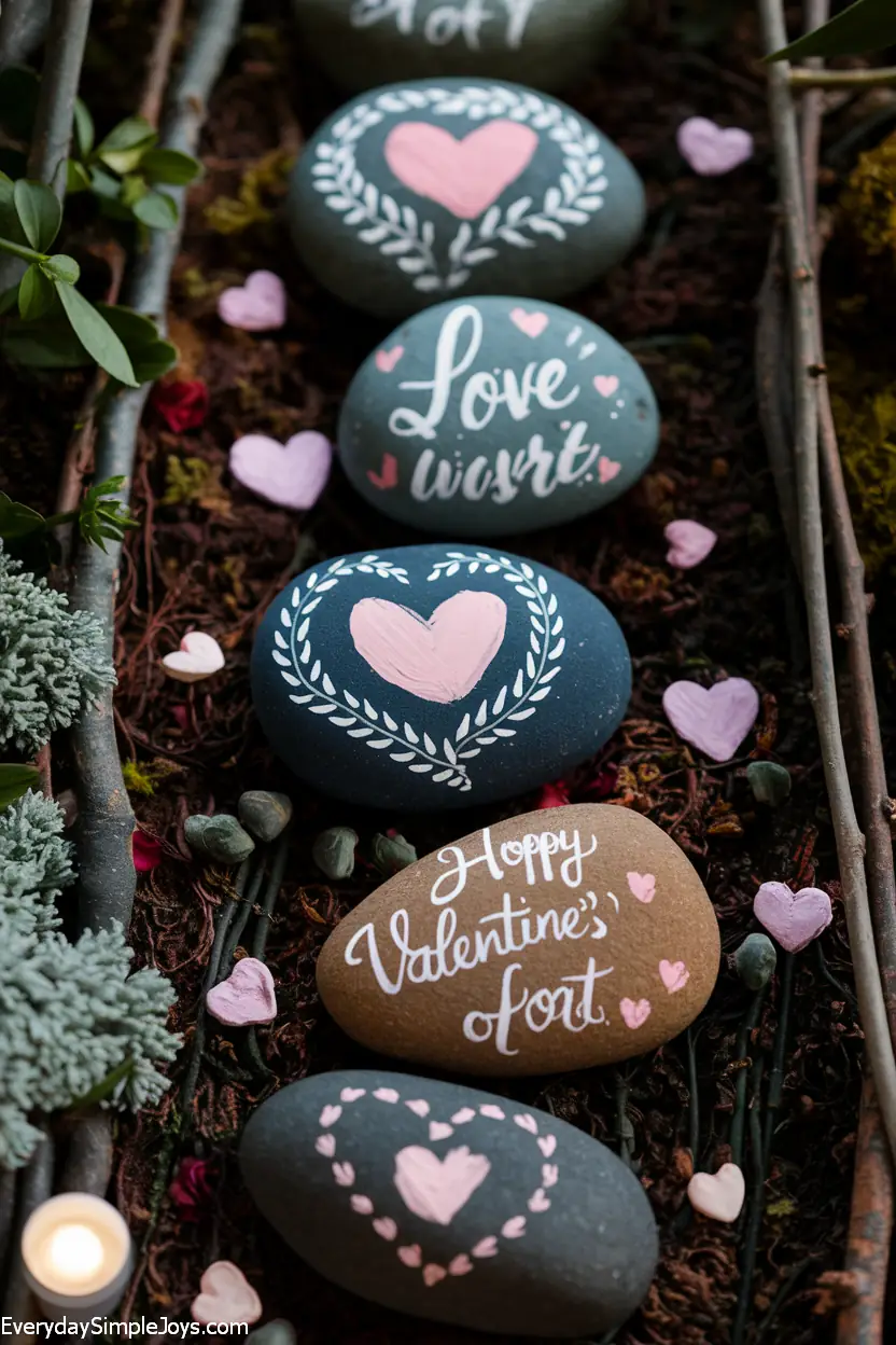 Rustic Love Message Stones