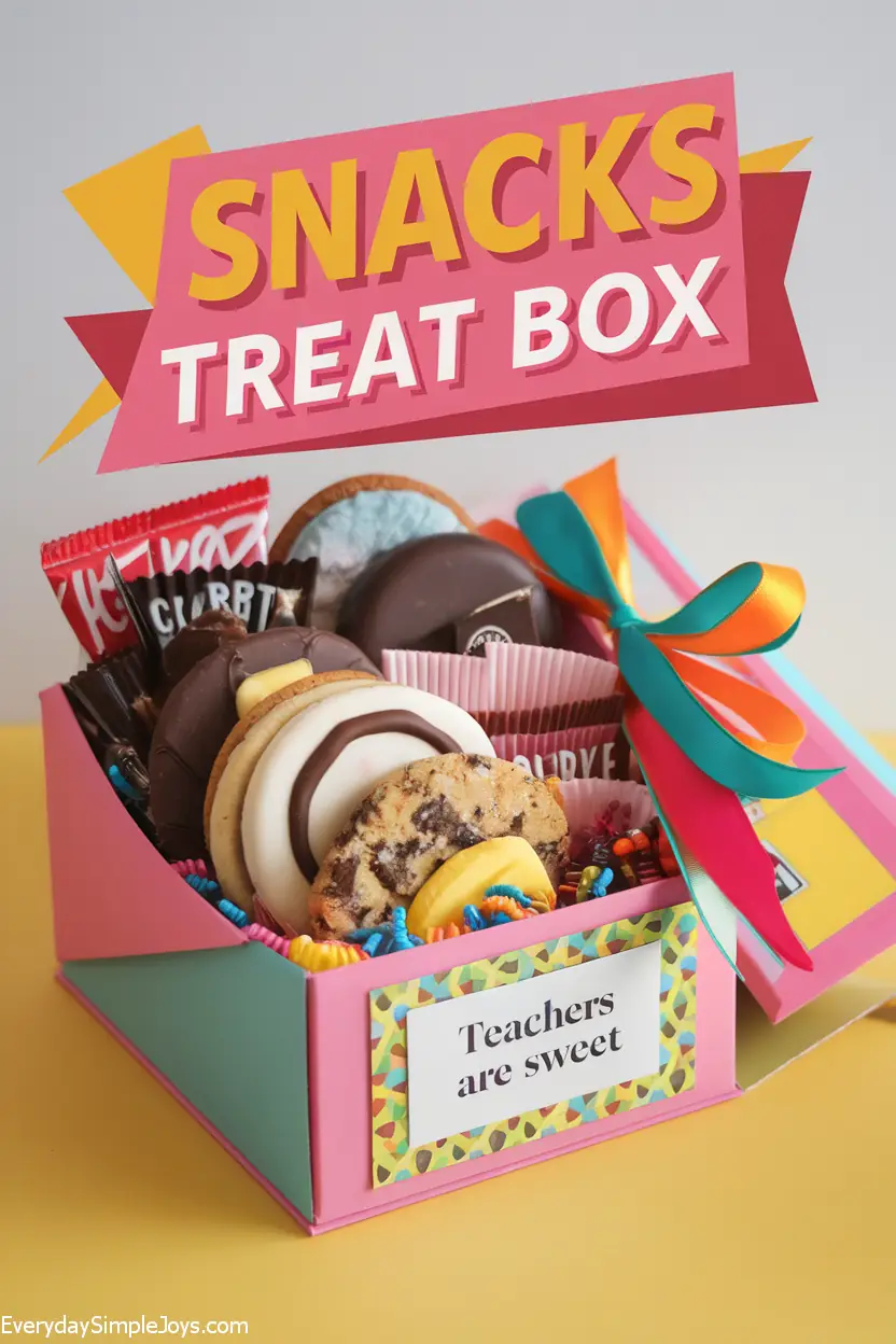 Snack-Filled “Teachers are Sweet” Treat Box